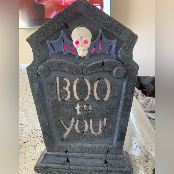Halloween Other - Halloween Home Accents Light-Up Tombstone vintage 22”X14”